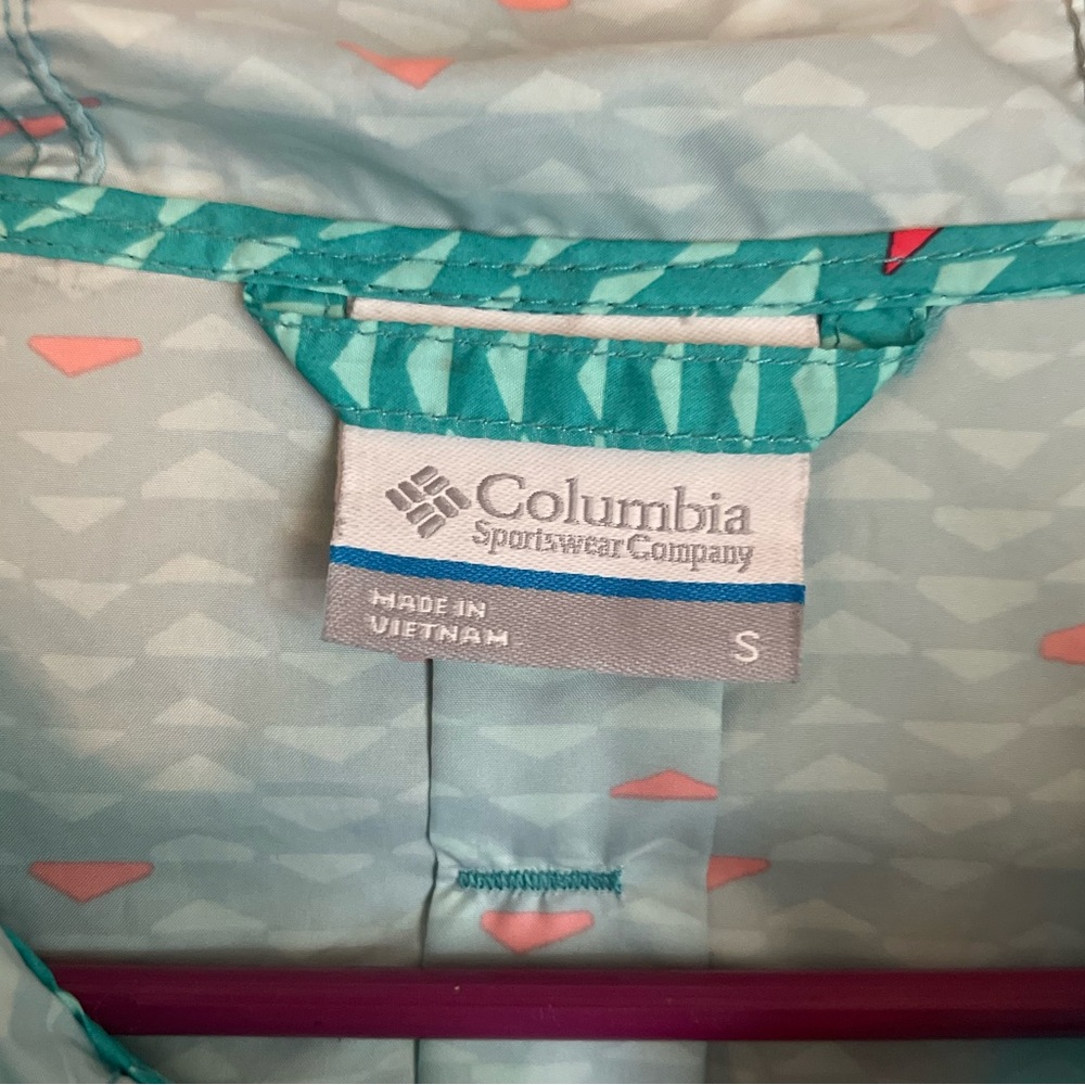 Columbia Bluish Green and Pink Rain Coat Size‎ S - Picture 3 of 3